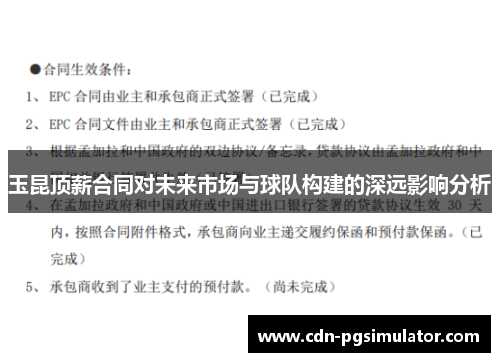 玉昆顶薪合同对未来市场与球队构建的深远影响分析